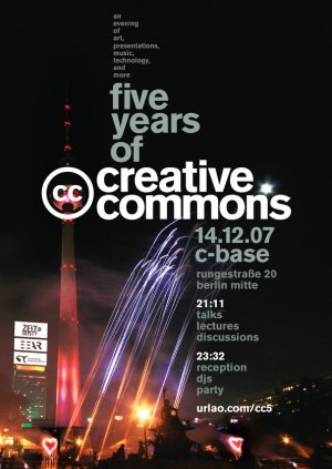 Flyer Creative Commons Jubiläumsparty